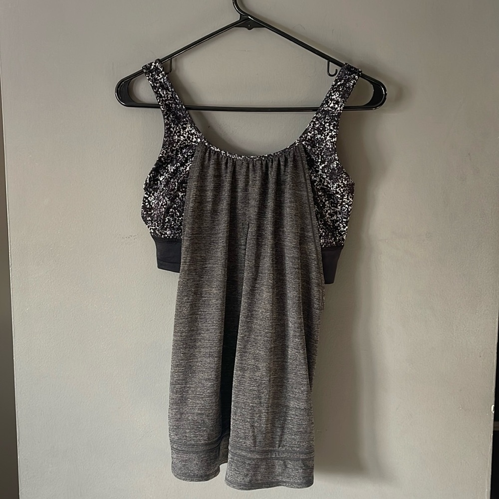 Lululemon No Limits Spry flowy tank top with built in sports bra.
